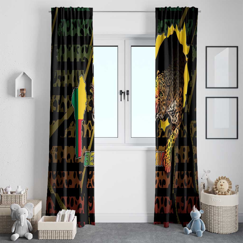 Benin Window Curtain Powerful African Leopard - African Pride