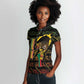 Personalized Benin Women Polo Shirt Powerful African Leopard - African Pride