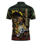 Personalized Benin Zipper Polo Shirt Powerful African Leopard - African Pride