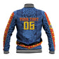 Custom DR Congo Football Baseball Jacket Leopard Jaguar Tribal Pattern With Flags