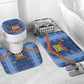Custom DR Congo Football Bathroom Set Leopard Jaguar Tribal Pattern With Flags