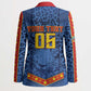 Custom DR Congo Football Blazer Leopard Jaguar Tribal Pattern With Flags