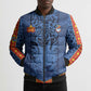 Custom DR Congo Football Bomber Puffer Jacket Leopard Jaguar Tribal Pattern With Flags