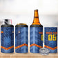 Custom DR Congo Football 4 in 1 Can Cooler Tumbler Leopard Jaguar Tribal Pattern With Flags