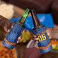Custom DR Congo Football 4 in 1 Can Cooler Tumbler Leopard Jaguar Tribal Pattern With Flags