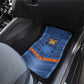 Custom DR Congo Football Car Mats Leopard Jaguar Tribal Pattern With Flags