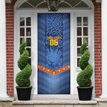 Custom DR Congo Football Door Cover Leopard Jaguar Tribal Pattern With Flags