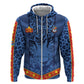 Custom DR Congo Football Hoodie Leopard Jaguar Tribal Pattern With Flags