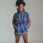 Custom DR Congo Football Hoodie Dress Leopard Jaguar Tribal Pattern With Flags