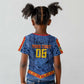 Custom DR Congo Football Kid T shirt Leopard Jaguar Tribal Pattern With Flags