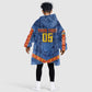 Custom DR Congo Football Kid Wearable Blanket Hoodie Leopard Jaguar Tribal Pattern With Flags