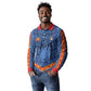 Custom DR Congo Football Long Sleeve Polo Shirt Leopard Jaguar Tribal Pattern With Flags