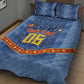 Custom DR Congo Football Quilt Bed Set Leopard Jaguar Tribal Pattern With Flags