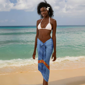 Custom DR Congo Football Sarong Leopard Jaguar Tribal Pattern With Flags