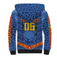 Custom DR Congo Football Sherpa Hoodie Leopard Jaguar Tribal Pattern With Flags