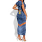 Custom DR Congo Football Short Sleeve Bodycon Dress Leopard Jaguar Tribal Pattern With Flags