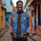 Custom DR Congo Football Sleeve Zip Bomber Jacket Leopard Jaguar Tribal Pattern With Flags