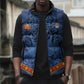 Custom DR Congo Football Sleeveless Puffer Jacket Leopard Jaguar Tribal Pattern With Flags