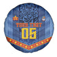 Custom DR Congo Football Spare Tire Cover Leopard Jaguar Tribal Pattern With Flags