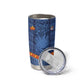 Custom DR Congo Football Tumbler Cup Leopard Jaguar Tribal Pattern With Flags