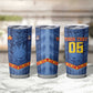 Custom DR Congo Football Tumbler Cup Leopard Jaguar Tribal Pattern With Flags