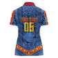 Custom DR Congo Football Women Polo Shirt Leopard Jaguar Tribal Pattern With Flags