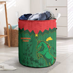 Football Burkina Faso Laundry Basket Rising Star And Horse Sport Style - African Pride