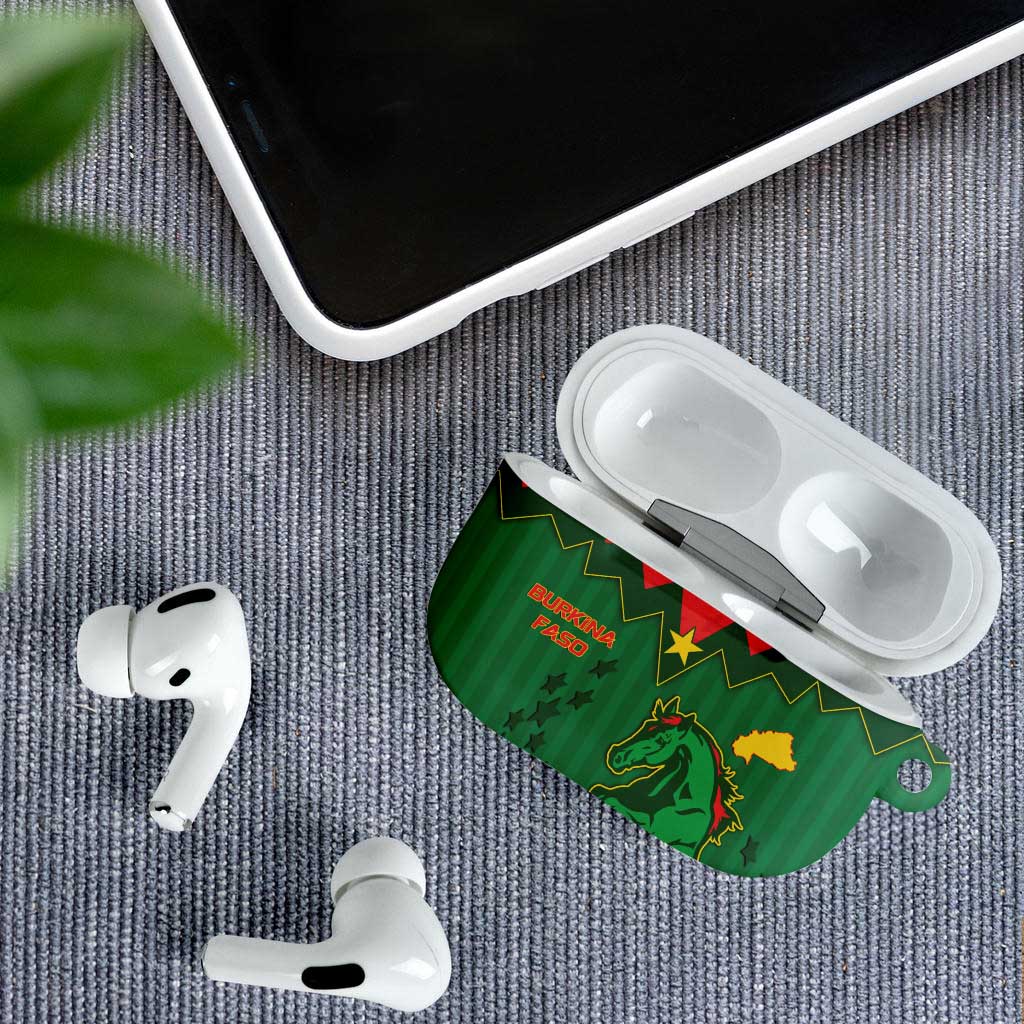 Football Burkina Faso AirPods Case Rising Star And Horse Sport Style - African Pride