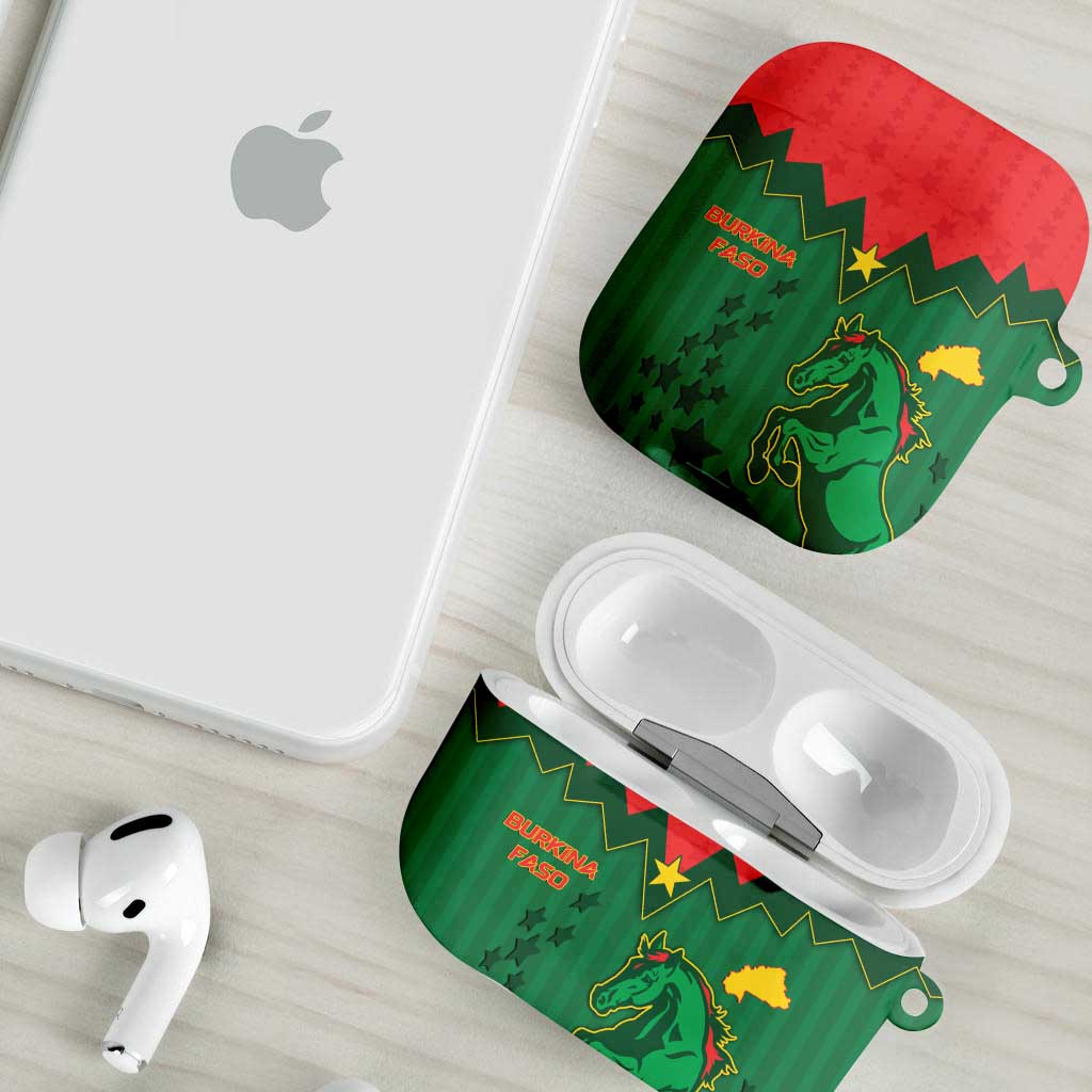 Football Burkina Faso AirPods Case Rising Star And Horse Sport Style - African Pride