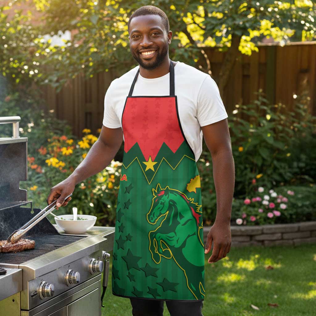 Football Burkina Faso Apron Rising Star And Horse Sport Style - African Pride