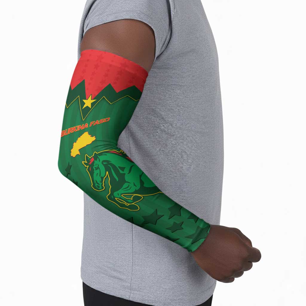 Custom Football Burkina Faso Arm Sleeves Rising Star And Horse Sport Style - African Pride
