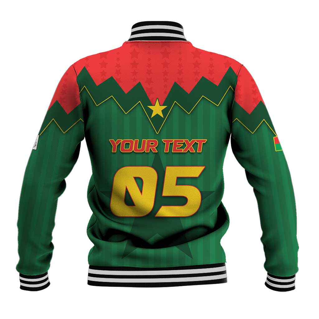 Custom Football Burkina Faso Baseball Jacket Rising Star And Horse Sport Style - African Pride