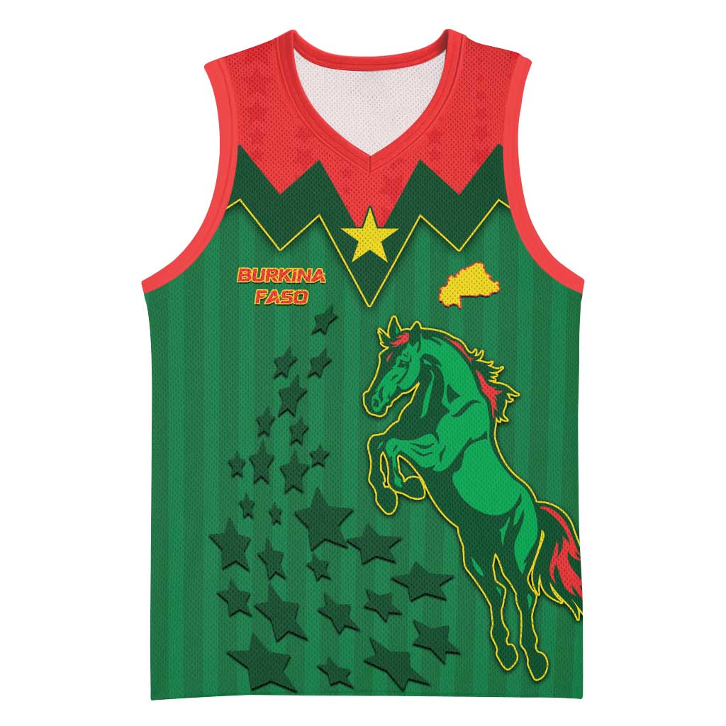Custom Football Burkina Faso Basketball Jersey Rising Star And Horse Sport Style - African Pride