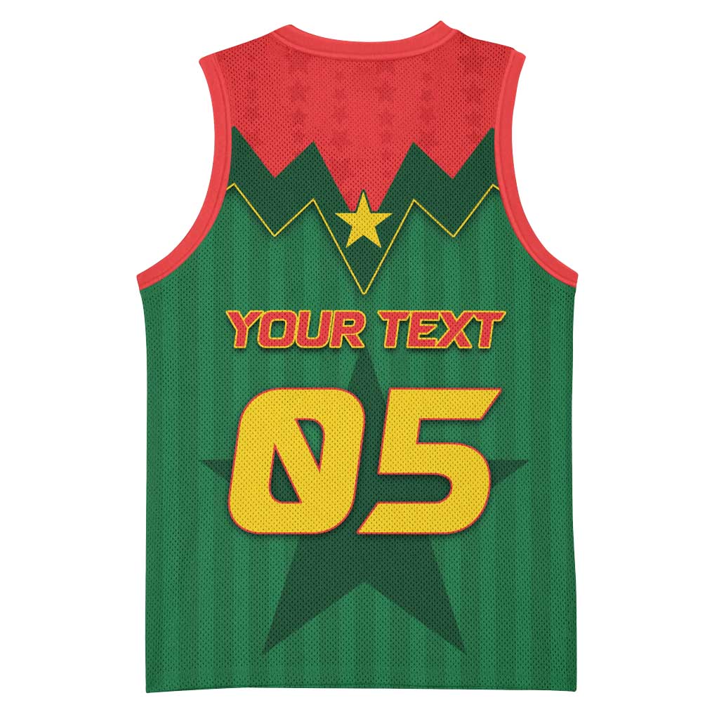 Custom Football Burkina Faso Basketball Jersey Rising Star And Horse Sport Style - African Pride