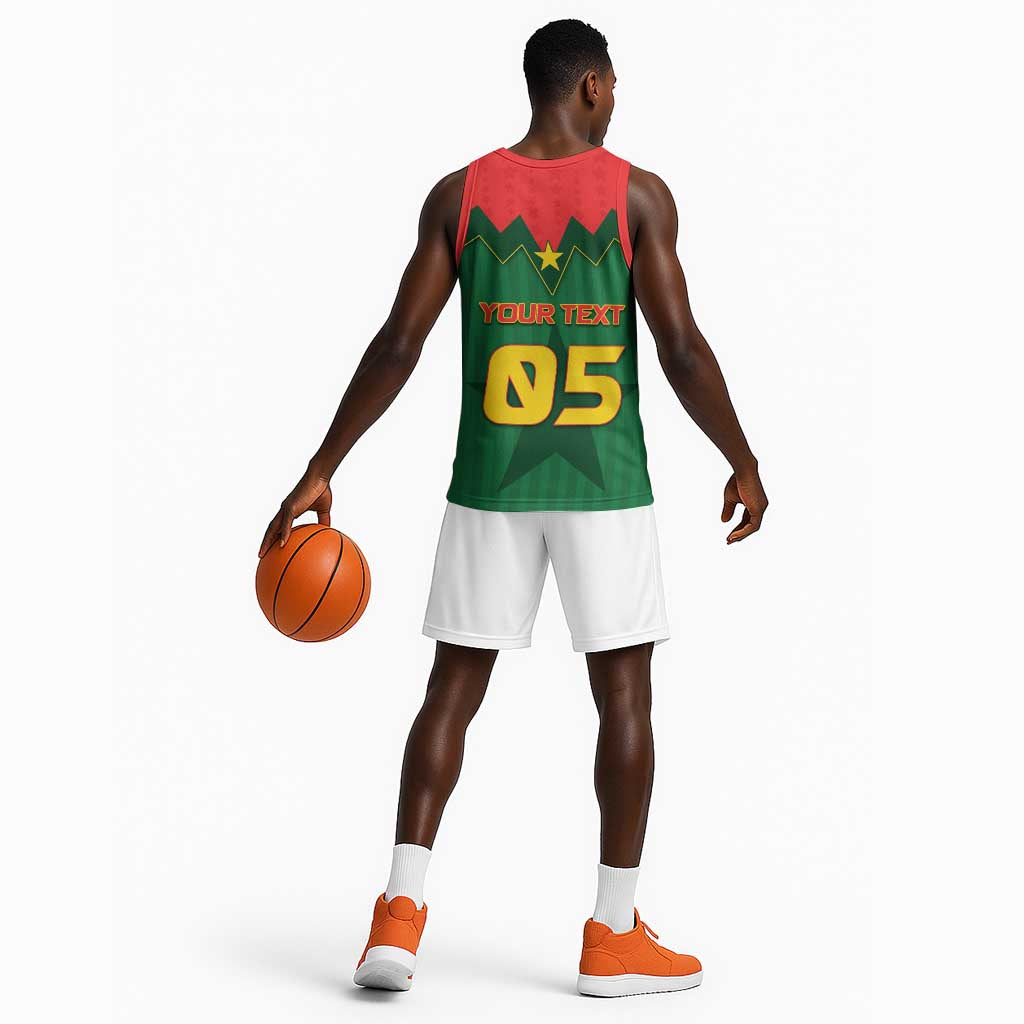 Custom Football Burkina Faso Basketball Jersey Rising Star And Horse Sport Style - African Pride