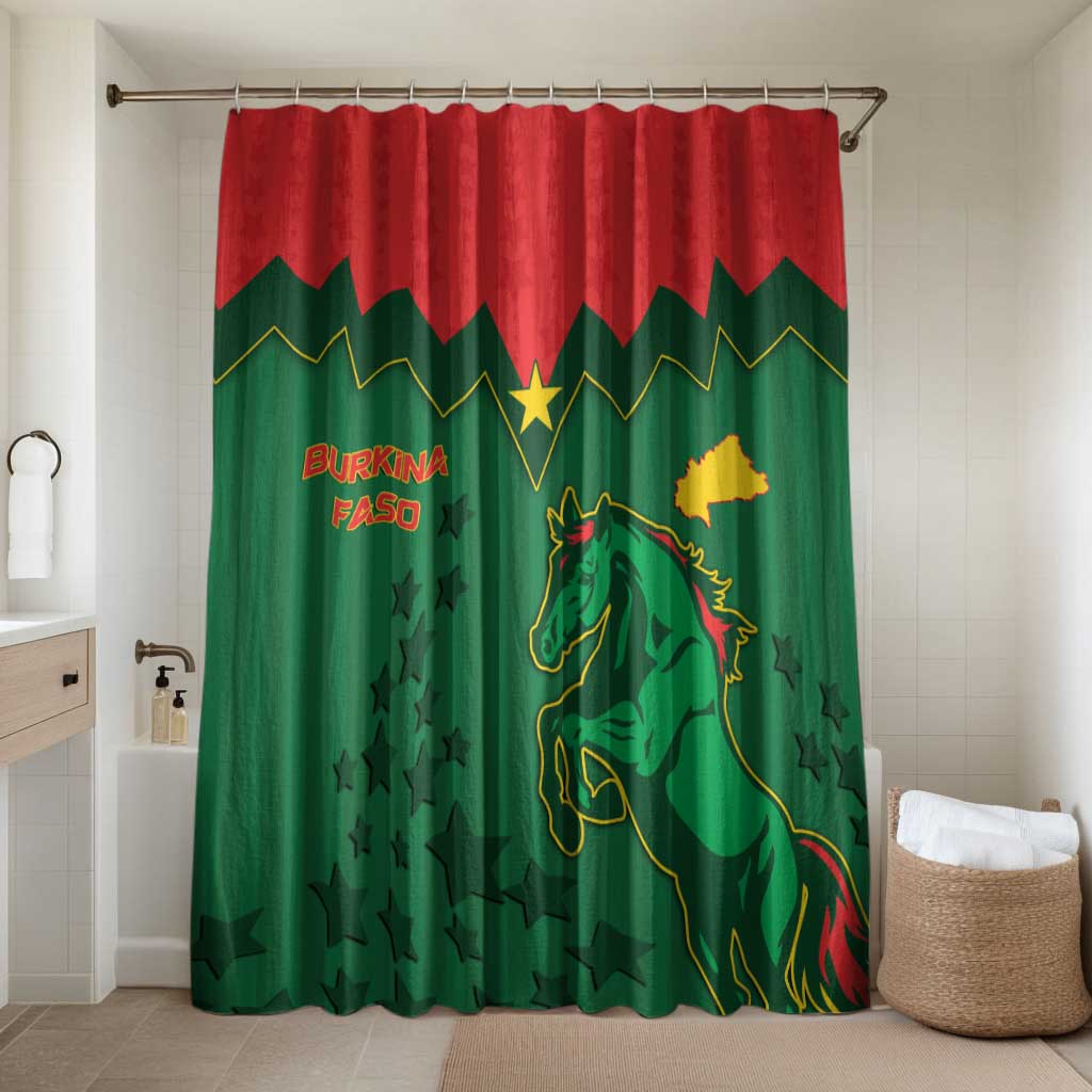Football Burkina Faso Bathroom Set Rising Star And Horse Sport Style - African Pride