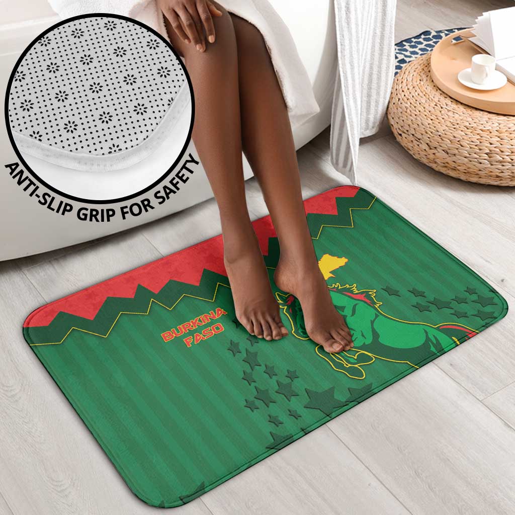 Football Burkina Faso Bathroom Set Rising Star And Horse Sport Style - African Pride