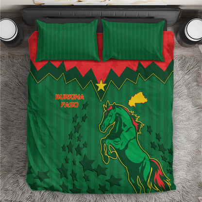 Football Burkina Faso Bedding Set Rising Star And Horse Sport Style - African Pride
