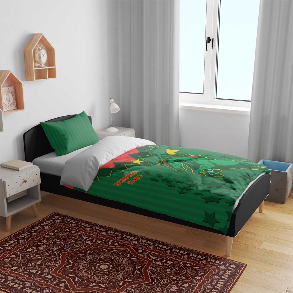 Football Burkina Faso Bedding Set Rising Star And Horse Sport Style - African Pride