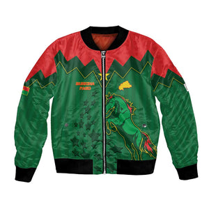 Custom Football Burkina Faso Bomber Jacket Rising Star And Horse Sport Style - African Pride