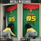 Custom Football Burkina Faso Door Cover Rising Star And Horse Sport Style - African Pride