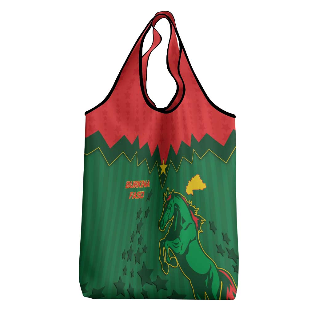 Football Burkina Faso Grocery Bag Rising Star And Horse Sport Style - African Pride