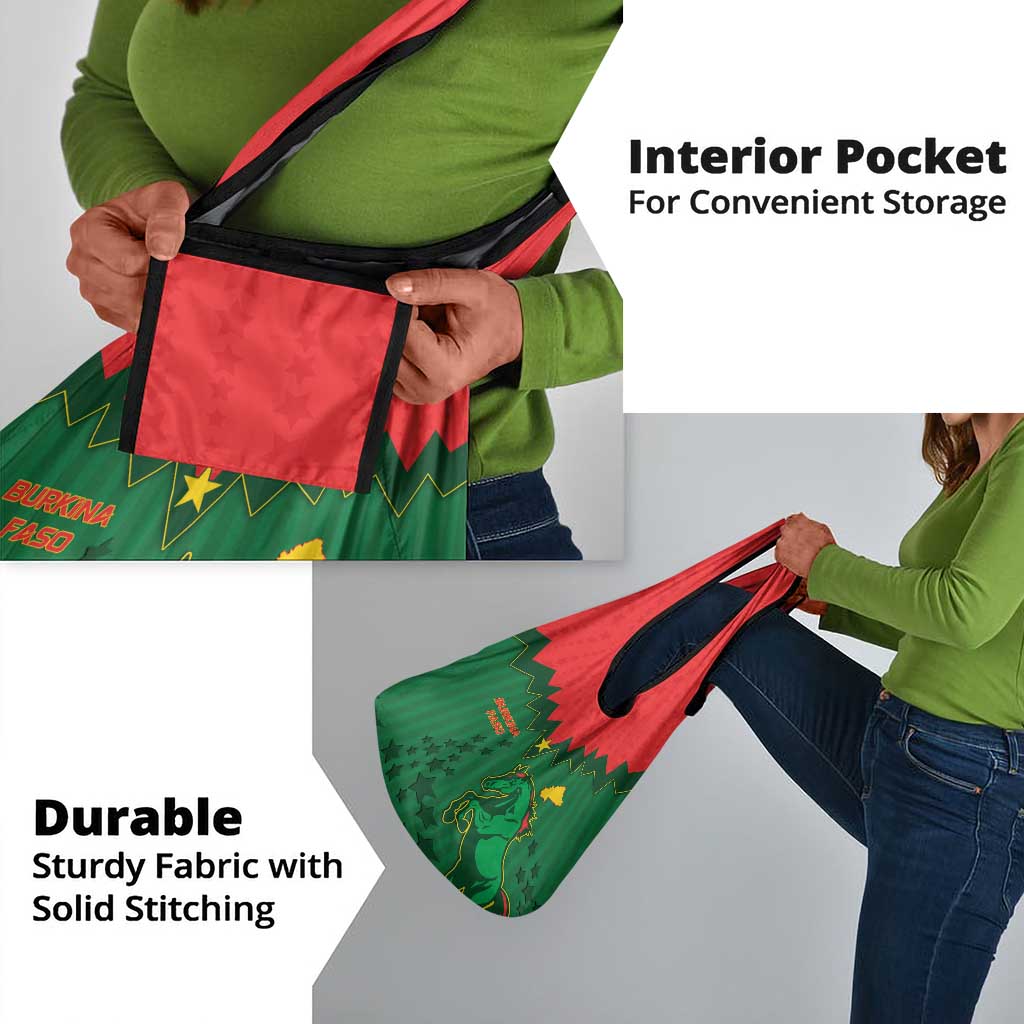Football Burkina Faso Grocery Bag Rising Star And Horse Sport Style - African Pride