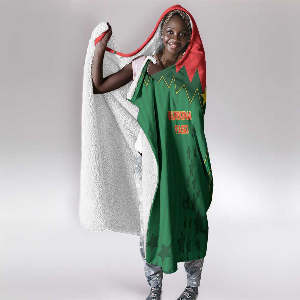Football Burkina Faso Hooded Blanket Rising Star And Horse Sport Style - African Pride