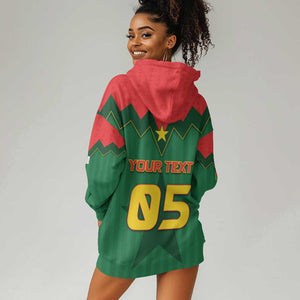 Custom Football Burkina Faso Hoodie Dress Rising Star And Horse Sport Style - African Pride