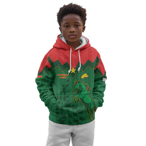 Custom Football Burkina Faso Kid Hoodie Rising Star And Horse Sport Style - African Pride