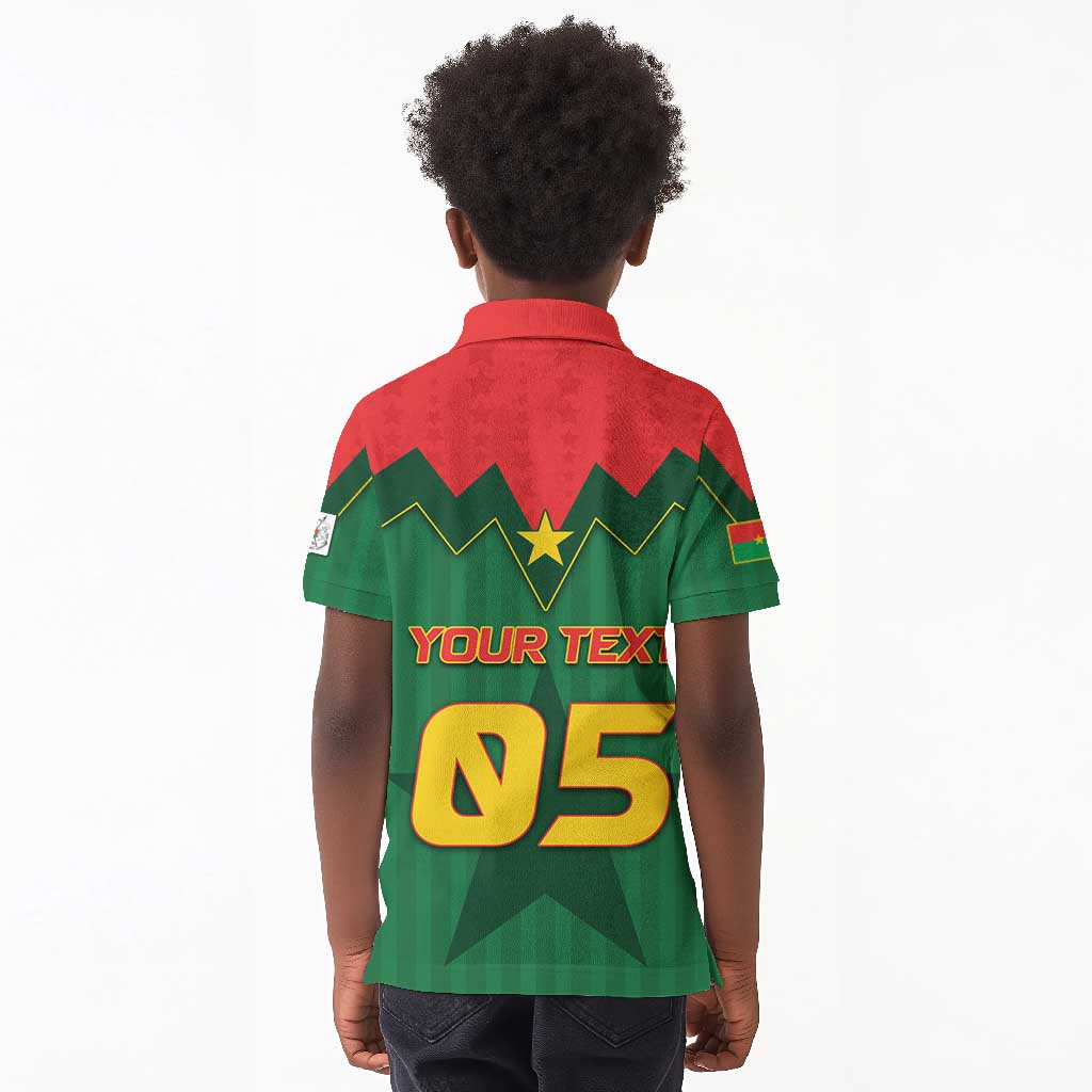 Custom Football Burkina Faso Kid Polo Shirt Rising Star And Horse Sport Style - African Pride