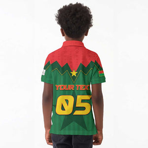 Custom Football Burkina Faso Kid Polo Shirt Rising Star And Horse Sport Style - African Pride
