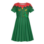 Custom Football Burkina Faso Kid Short Sleeve Dress Rising Star And Horse Sport Style - African Pride