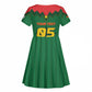Custom Football Burkina Faso Kid Short Sleeve Dress Rising Star And Horse Sport Style - African Pride